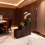 OPB2507 3-Piece Tiered Grey Wicker Planter Set – Backyard Patio Raised Garden Bed