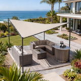 PGL2404 Black Open-Air Patio Canopy with Black Metal Frame – Modern Garden Shade Sail Style Pergola for Deck & Backyard