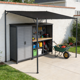 PGL2410 Black Canopy Patio Gazebo with Black Metal Frame – Modern Open-Air Shade Shelter for Garden & Backyard Deck