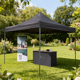 PGL2504 Yellow Pop-Up Canopy Tent with Silver Metal Frame – Portable Outdoor Patio Shade for Garden Parties & Backyard Events