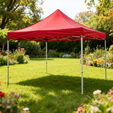 PGL2504 Yellow Pop-Up Canopy Tent with Silver Metal Frame – Portable Outdoor Patio Shade for Garden Parties & Backyard Events
