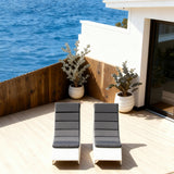 TYSF2585 White Rattan Curved Double Outdoor Sun Lounger Set with Dark Grey Cushions – Santorini Greece Coastal Terrace Luxury Private Outdoor Sun Lounger Set