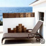 TYSF2587 Dark Brown Rattan Wheeled Adjustable Outdoor Sun Lounger – Nassau Bahamas Coastal Terrace Luxury Relaxed Outdoor Reclining Sunbed
