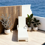 TYSF2587 Dark Brown Rattan Wheeled Adjustable Outdoor Sun Lounger – Nassau Bahamas Coastal Terrace Luxury Relaxed Outdoor Reclining Sunbed