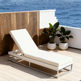 TYSF2593 Black Frame Sky Blue Cushion Adjustable Outdoor Sun Lounger – San Juan Puerto Rico Coastal Terrace Luxury Vibrant Outdoor Reclining Sunbed