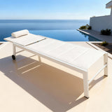 TYSF2637 Dark Grey Metal Frame Dark Grey Mesh Adjustable Wheeled Outdoor Sun Lounger with Headrest – French Riviera Coastal Terrace Luxury Relaxed Outdoor Reclining Sunbed
