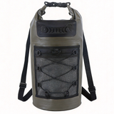 WBP1909 Blue Roll Top Waterproof Dry Backpack with Front Bungee Storage for Kayaking Boating