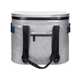 WCB1903-1 Silver Grey Waterproof Insulated Cooler Bag with Front Zipper Pocket for Beach Picnic Camping