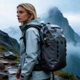 WBP1905 Tan Heavy Duty Fully Waterproof Dry Backpack with Multi Straps for Outdoor Hiking Kayaking
