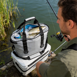 WCB1901 Silver Waterproof Insulated Cooler Tote Bag with Detachable Shoulder Strap for Beach Picnic