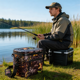 WCB1904 Grey Portable Soft Cooler Bag with Cup Holder Lid & Detachable Shoulder Strap for Park Picnic