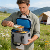 WCB1905 Light Grey Portable Insulated Cooler Bag with Dual Reinforced Handles for Lake Picnic Camping