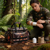 WCB1911 Forest Camo Waterproof Insulated First Aid Cooler Bag with Multi Storage Pockets for Hunting Wilderness Medical Use