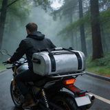 WDF1902 Red Roll Top Waterproof Motorcycle Dry Duffel Bag with Reflective Strips