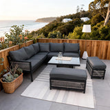 WLSF2545 Wicker Rattan L-Shaped Outdoor Sectional Sofa Set with Coffee Table – Coastal Australian Patio Furniture